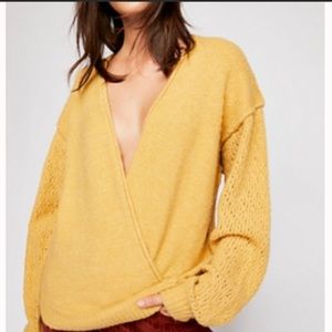 Free People surplice wrap sweater